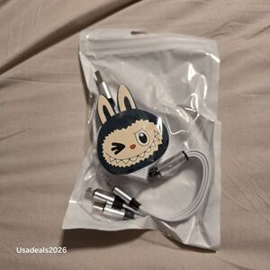 POP MART The Monsters Enchanted by the Seaside Series Labubu 3 in 1 USB Cable